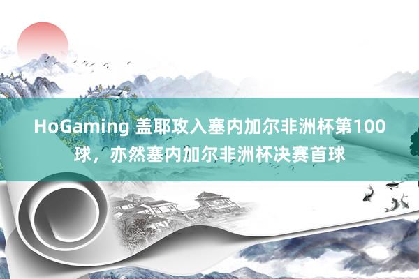   HoGaming 盖耶攻入塞内加尔非洲杯第100球，亦然塞内加尔非洲杯决赛首球