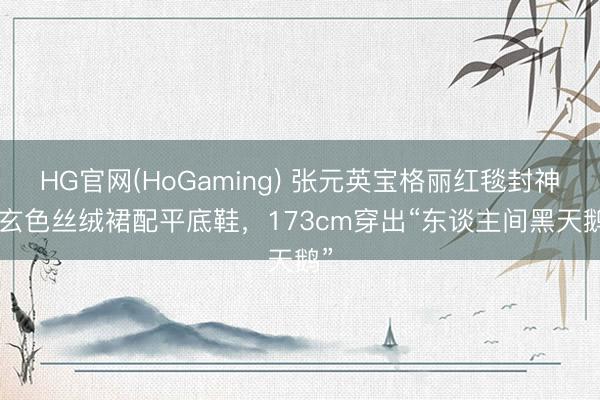 HG官网(HoGaming) 张元英宝格丽红毯封神! 玄色丝绒裙配平底鞋，173cm穿出“东谈主间黑天鹅”