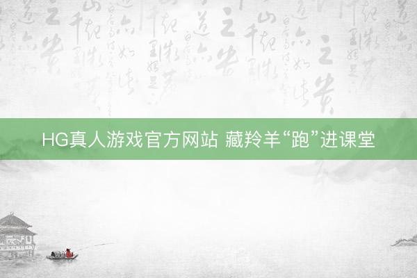 HG真人游戏官方网站 藏羚羊“跑”进课堂