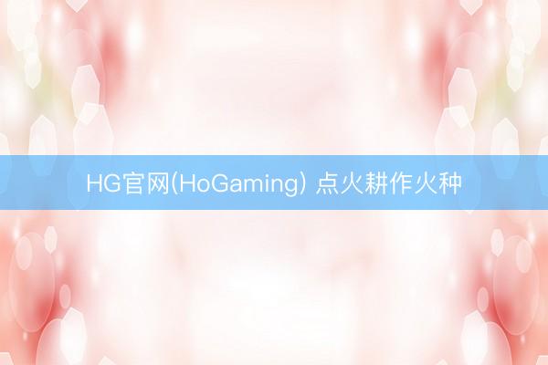 HG官网(HoGaming) 点火耕作火种