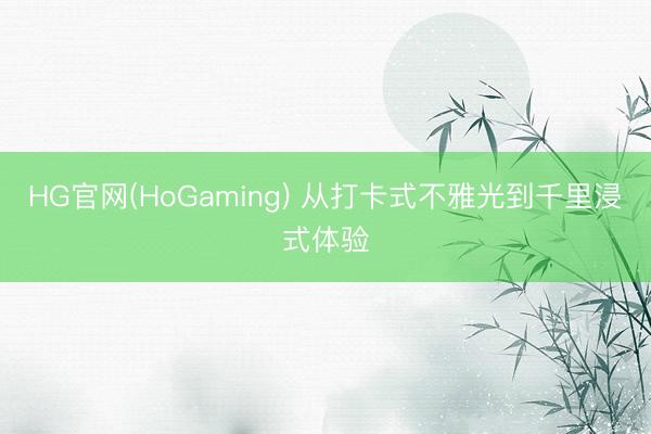HG官网(HoGaming) 从打卡式不雅光到千里浸式体验