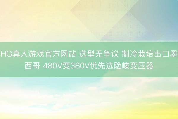 HG真人游戏官方网站 选型无争议 制冷栽培出口墨西哥 480V变380V优先选险峻变压器