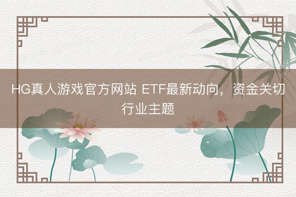 HG真人游戏官方网站 ETF最新动向，资金关切行业主题