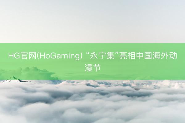 HG官网(HoGaming) “永宁集”亮相中国海外动漫节